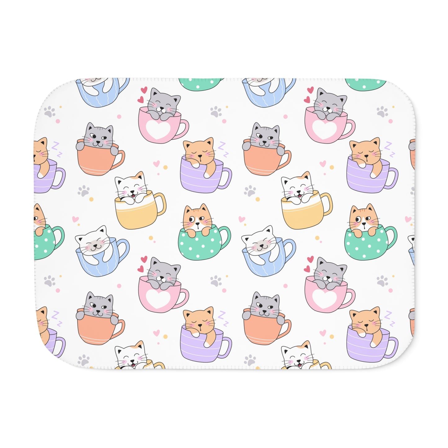 Cozy Cat Sherpa Blanket